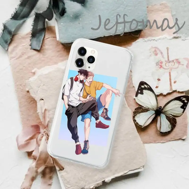 

Anime Jujutsu Kaisen Phone Case Transparent for iPhone 11 12 mini pro XS MAX 8 7 6 6S Plus X 5S SE 2020 XR
