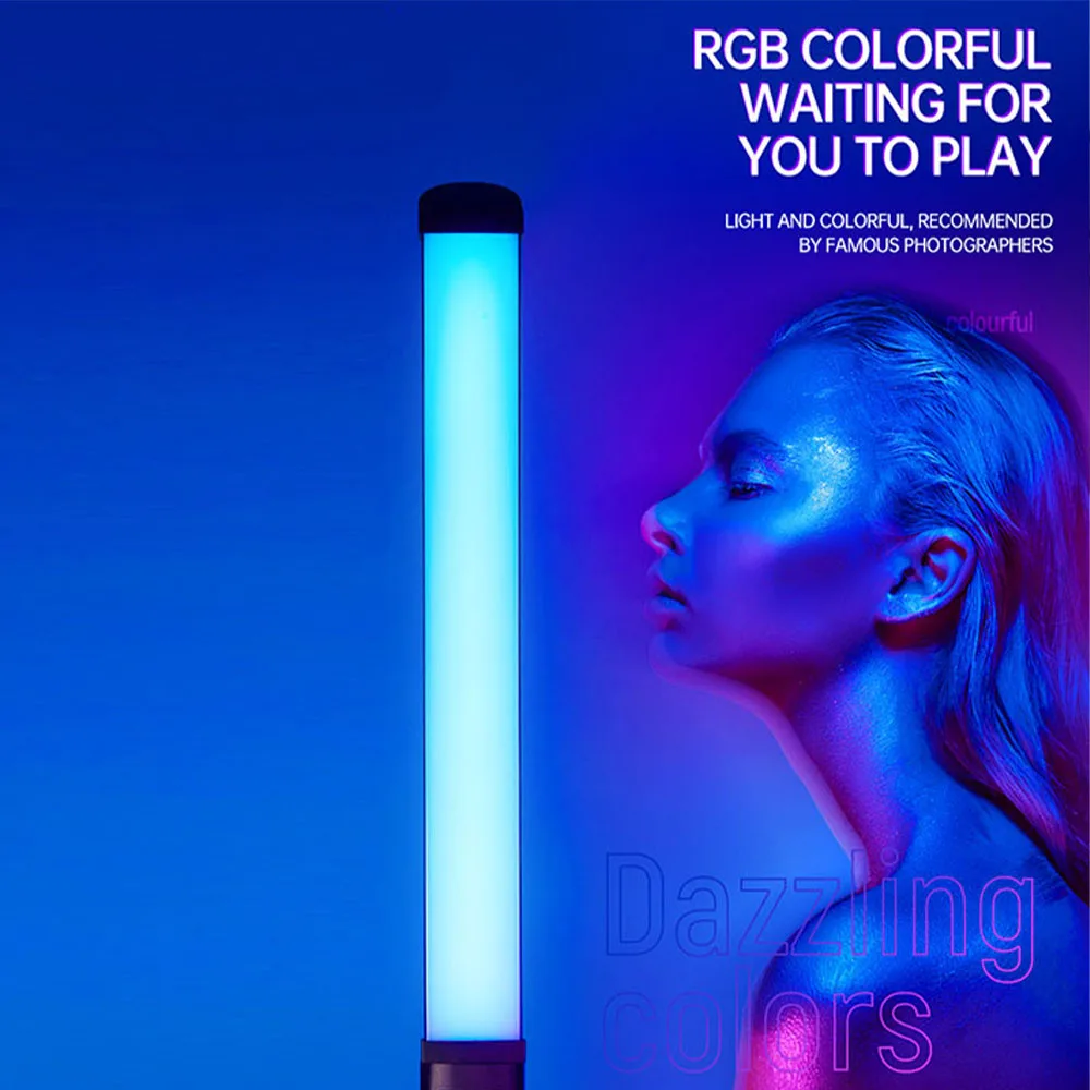 BEIYANG RGB Handheld LED Lights Wand 3100mAh Photography Lamp Stick Rechargeable Free Adjust Lighting 8FX Effects Lighting