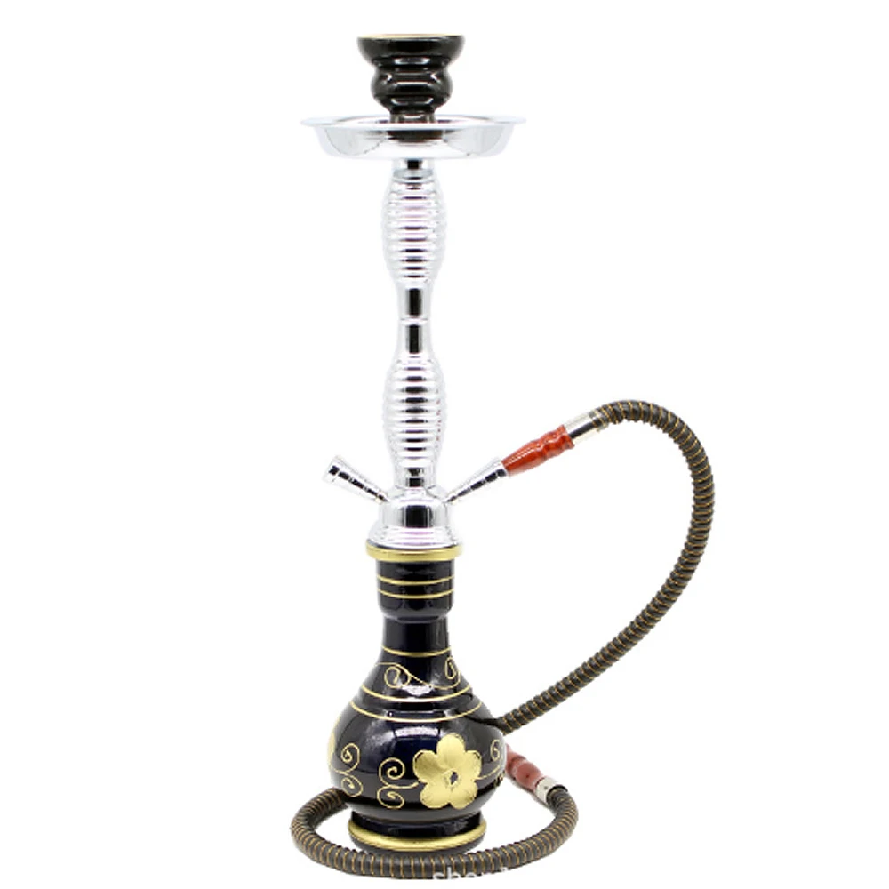 

1Pcs Glass Hookah Height 54cm Shisha Pipe With Ceramic Bowl Hose Charcoal Tongs Narghile Smoking Accessories Chicha Hookahs Set