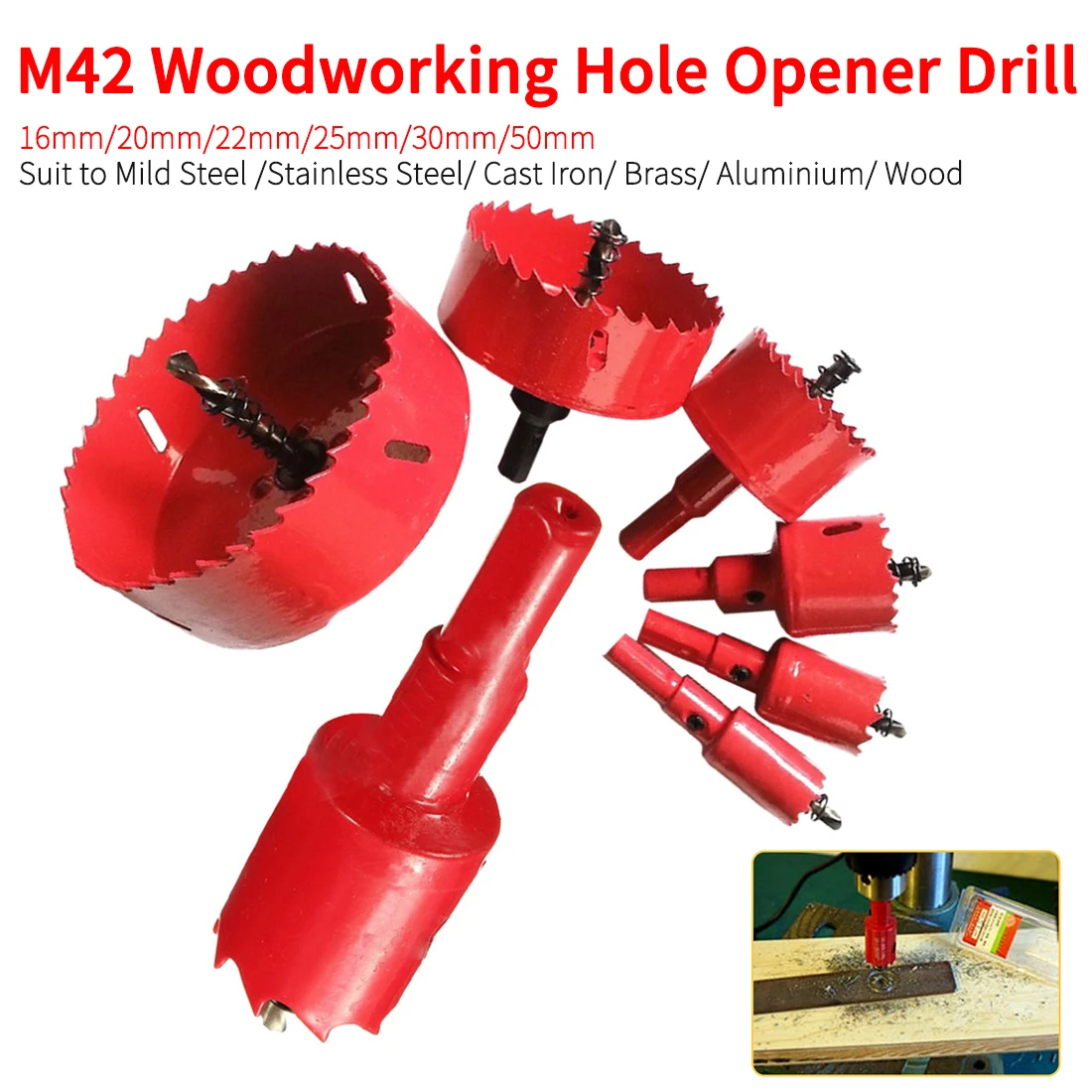 Деревообрабатывающее Дерево инструмент бит M42 Отверстие пила и открывашка