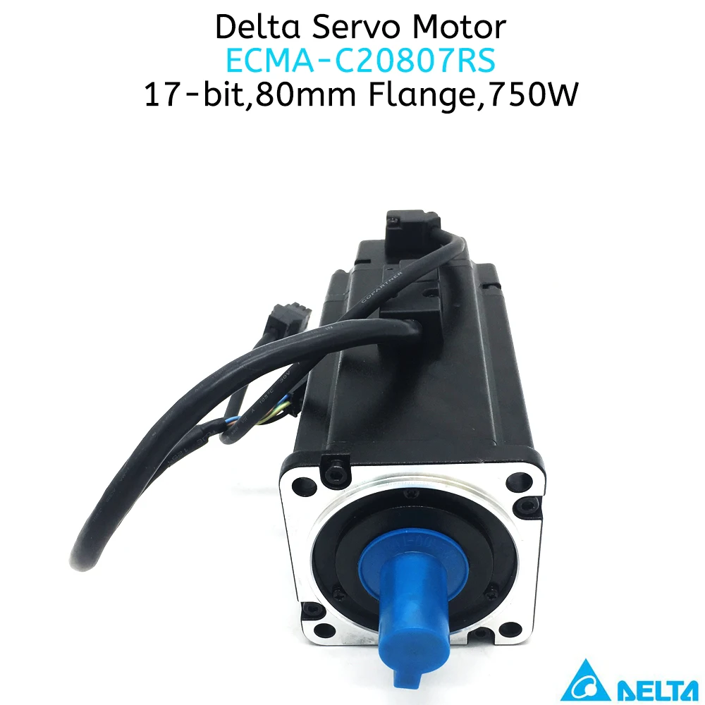 Delta 750W AC Servo Motor Driver Kit ASD-B2-0721-B ECMA-C20807RS ECMA-C20807SS Brake 0.75KW 2.39NM 3000rpm 80MM &amp 3m Cable |