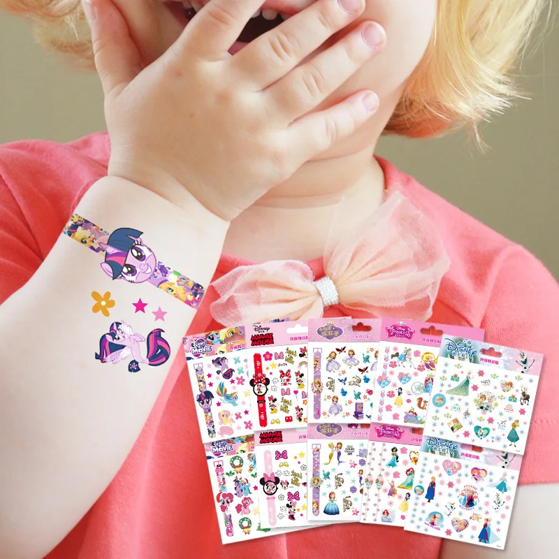 Мультяшная наклейка Disney с татуировками Принцесса Диснея Холодное сердце Анна