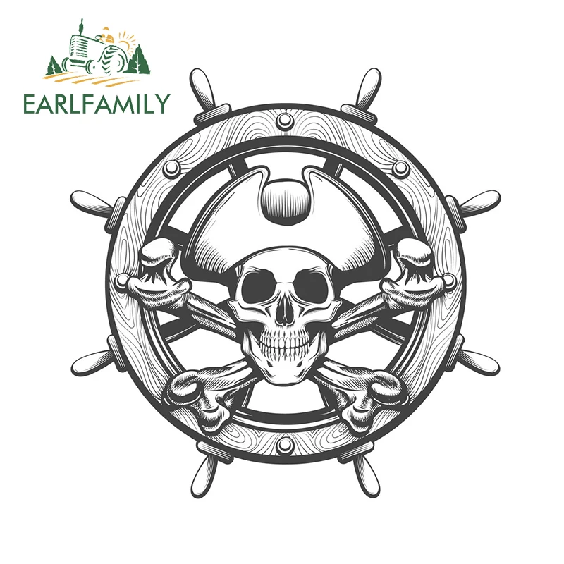 EARLFAMILY 13 см x для пиратской банданы Джелли Роджер череп тонкая Наклейка Виниловая