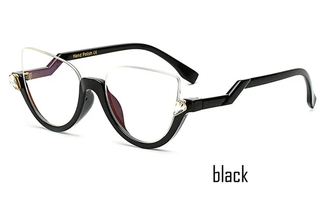 3-Black Новые женские брендовые дизайнерские Винтажные Солнцезащитные очки с полуоправой для женщин, сексуальные солнцезащитные очки кошачий глаз, модные ретро очки - Цвет линз: 3-Black