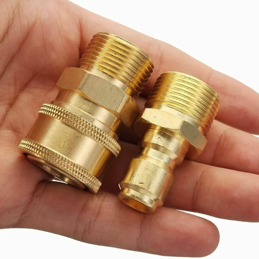 

2PCS M22 Washer Female To 3/8 Inch Male Quick Release Adapter For Garden Joints Car Repair