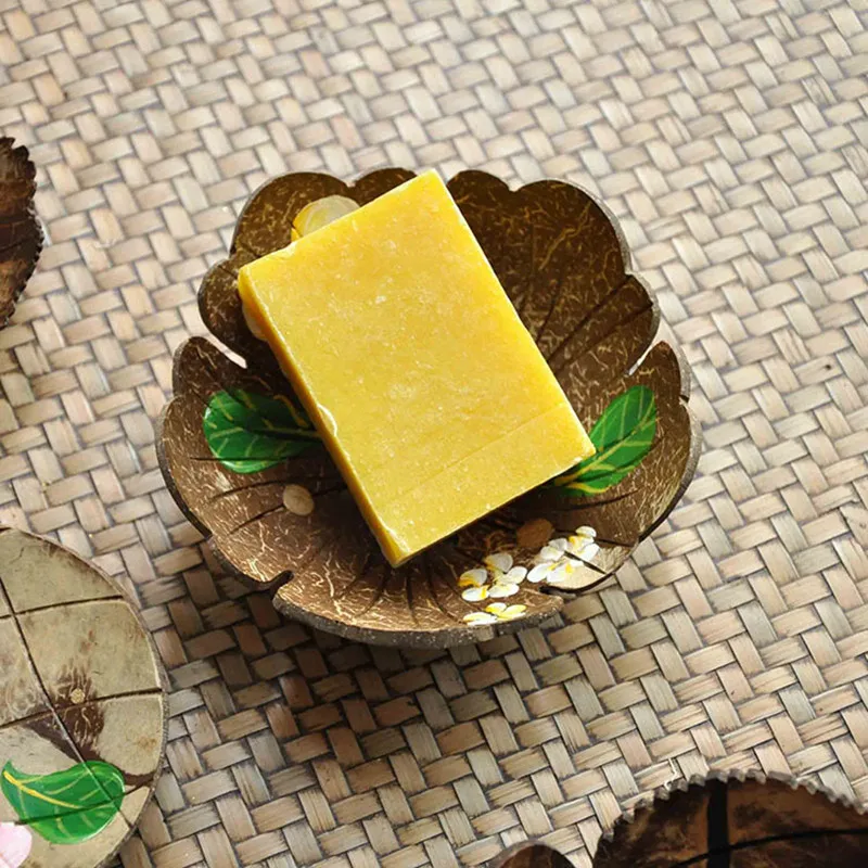 Твердая Кокосовая ракушка для мыла держатель деревянный спа стойка мыльница