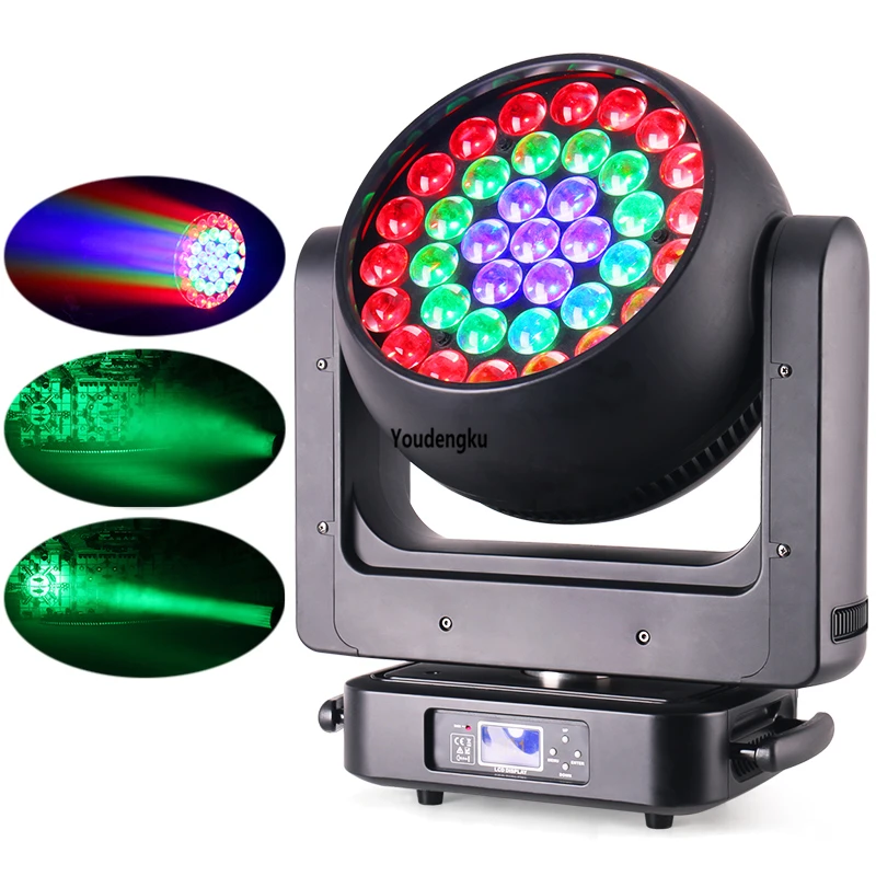 8pcs 37*25w 4 IN 1 rgbw zoom led moving head wash dj events stage light moving head led beam