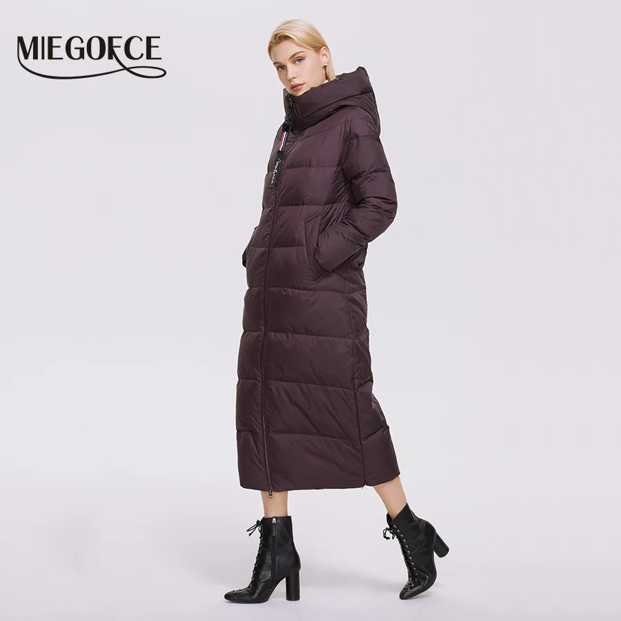 MIEGOFCE 2022 новая коллекция зимнее женское пальто супер длинная теплая и