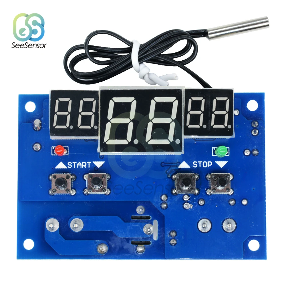 W1401 DC 12V 24V Интеллектуальный цифровой термостат регулятор температуры термометр