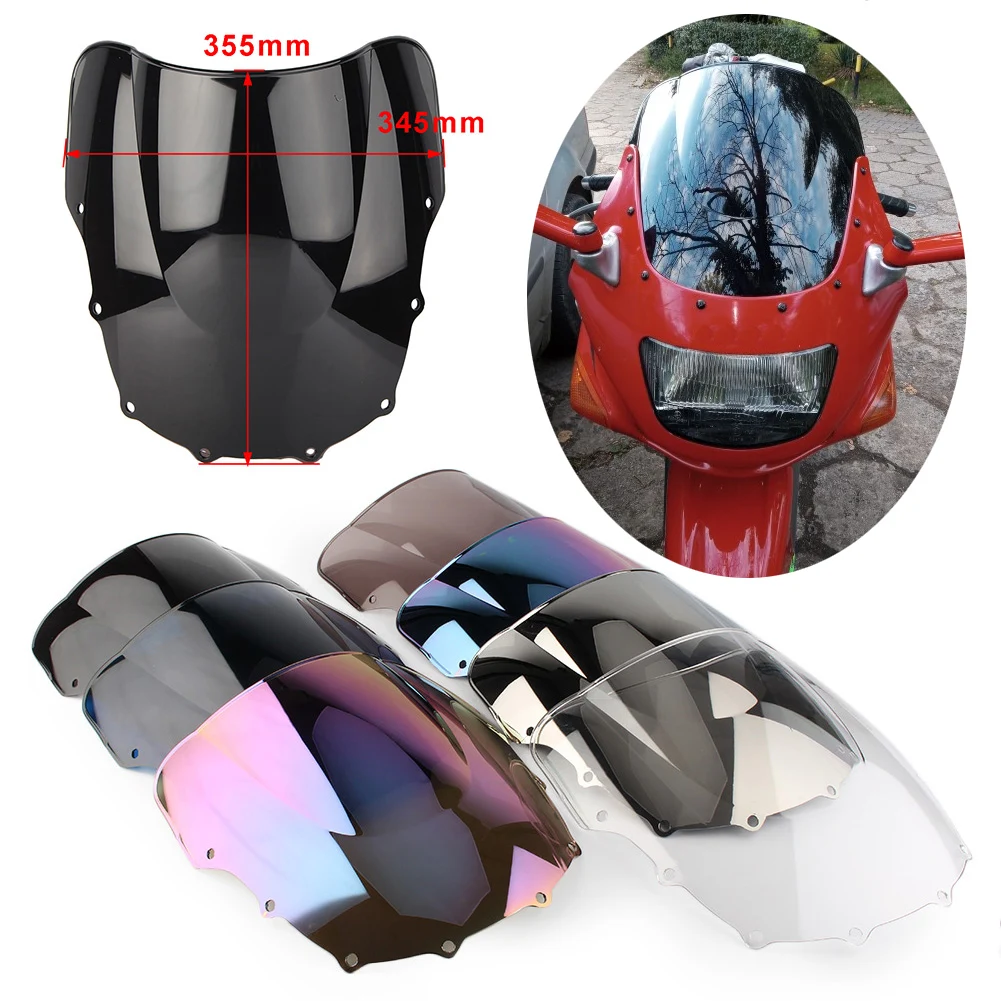 

ZZR400 ZZR600 Double Bubble Windshield Windscreen For KAWASAKI ZZR 400 1993-2007 & ZZR 600 1993 1994 1995 1996 1997 1998-2004