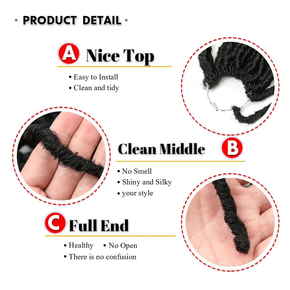 18 дюймов богиня искусственный Loc крючком волосы синтетические мягкие грязные