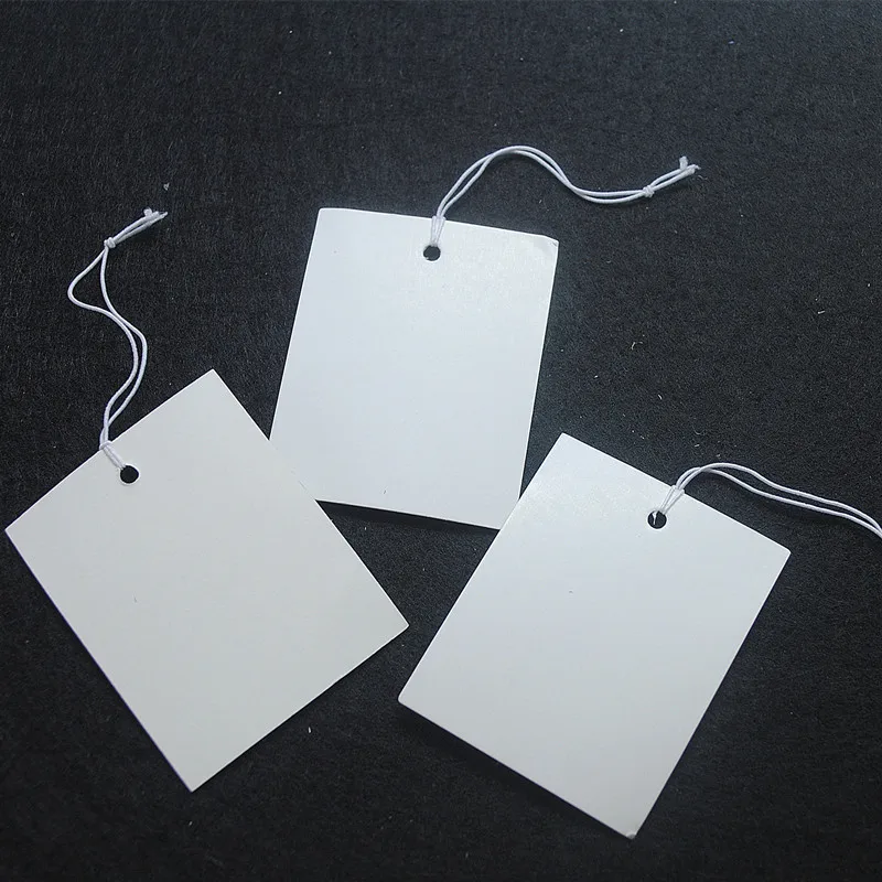 white 40x50mm 1000 шт./лот, бумажные ценники, ценники, упаковочные этикетки, этикетки для модных ювелирных изделий, швейная упаковка, размер 26x13 мм с эластичным покрытием - Цвет: white 40x50mm