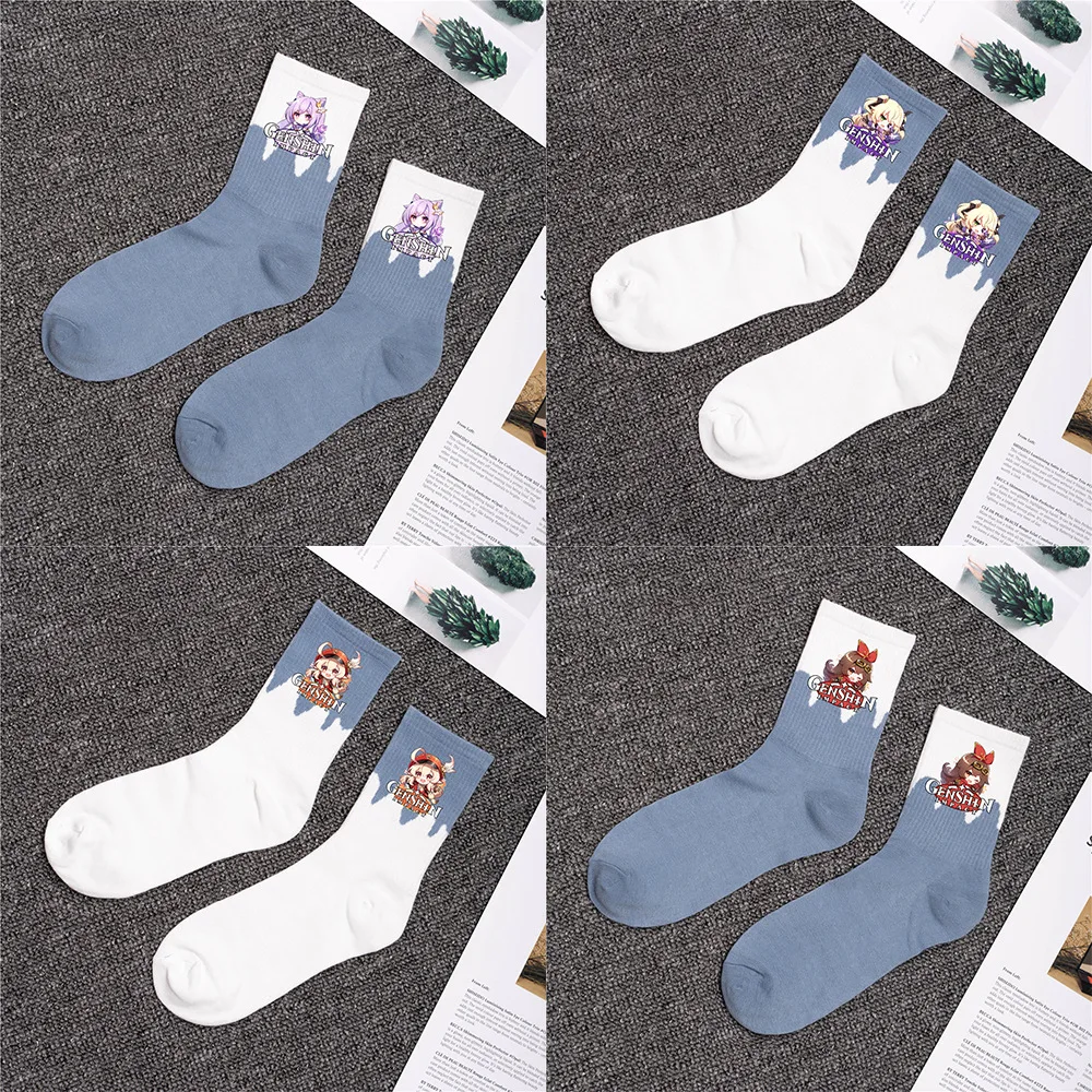 

Game Genshin Impact Cosplay Socks Zhongli Hu Tao Ganyu Xiao Keqing Klee Baal Kazuha Ayaka