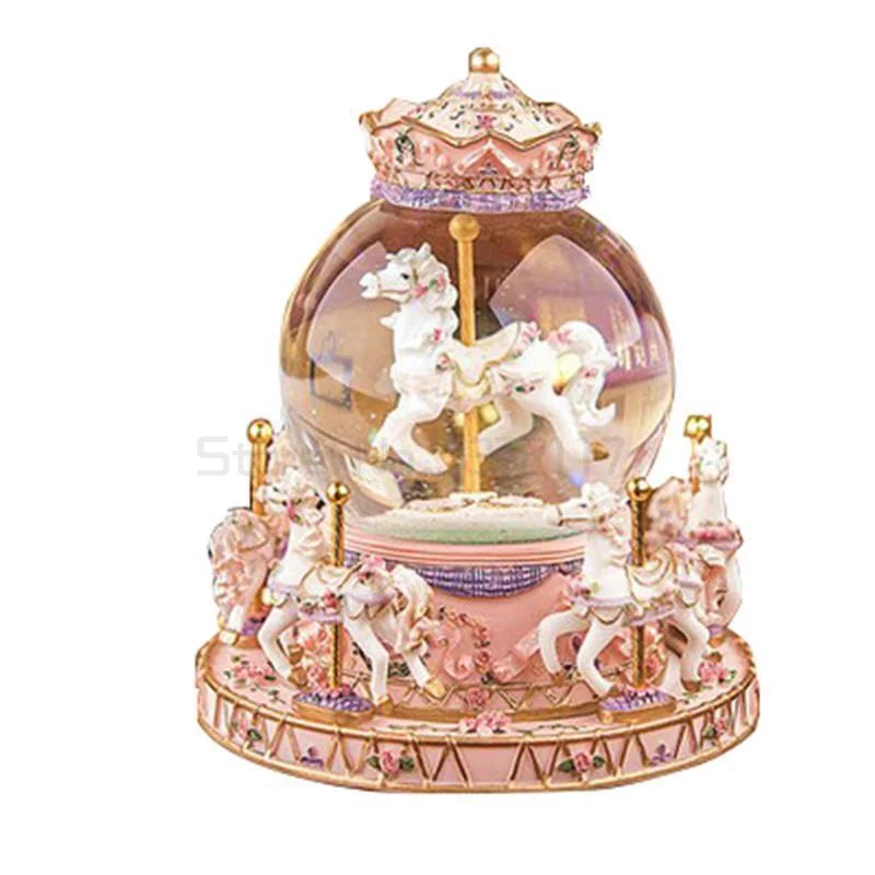 

Snowball music box, New Year gift, merry go round, birthday gift, friend, watch, Christmas