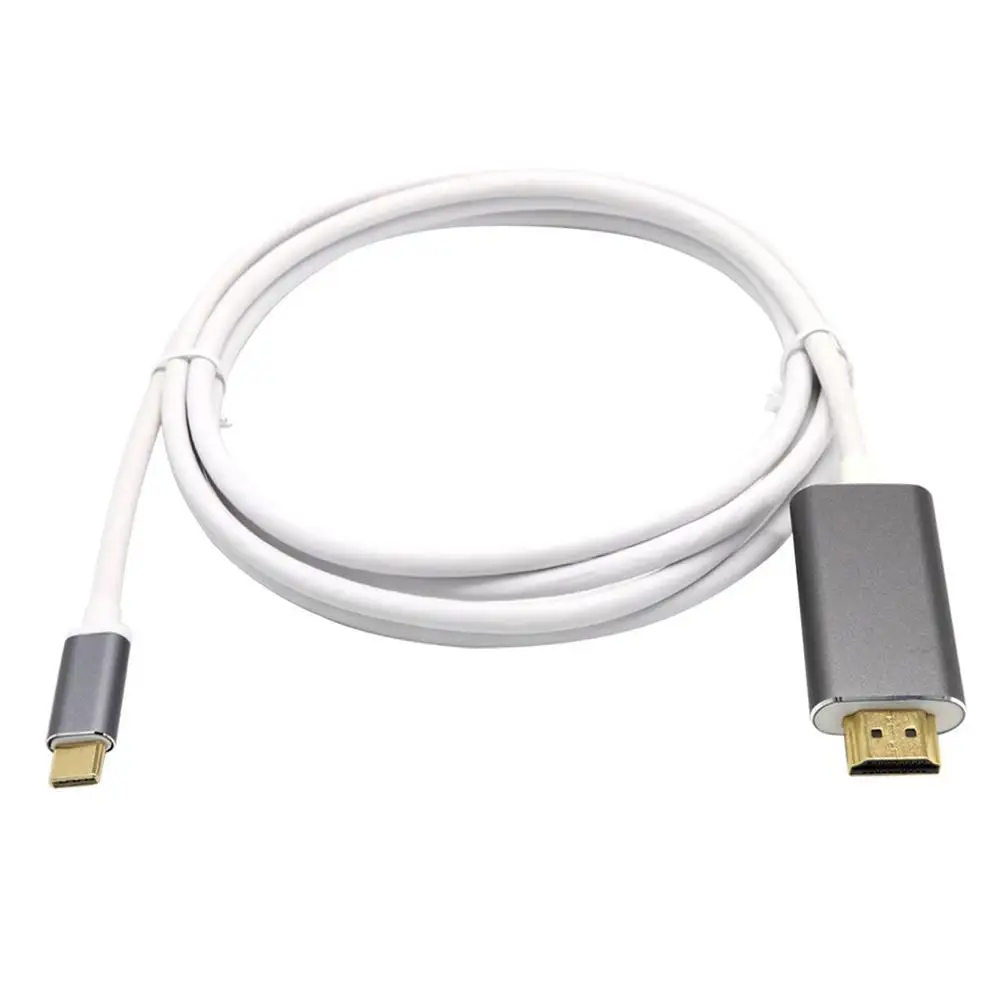 

Type-C USB-C к совместимому с HDMI HDTV 4K кабель для Samsung Galaxy Note 8 9 S10 + плюс кабель адаптер 1,8 м USB-C, совместимому с HDMI
