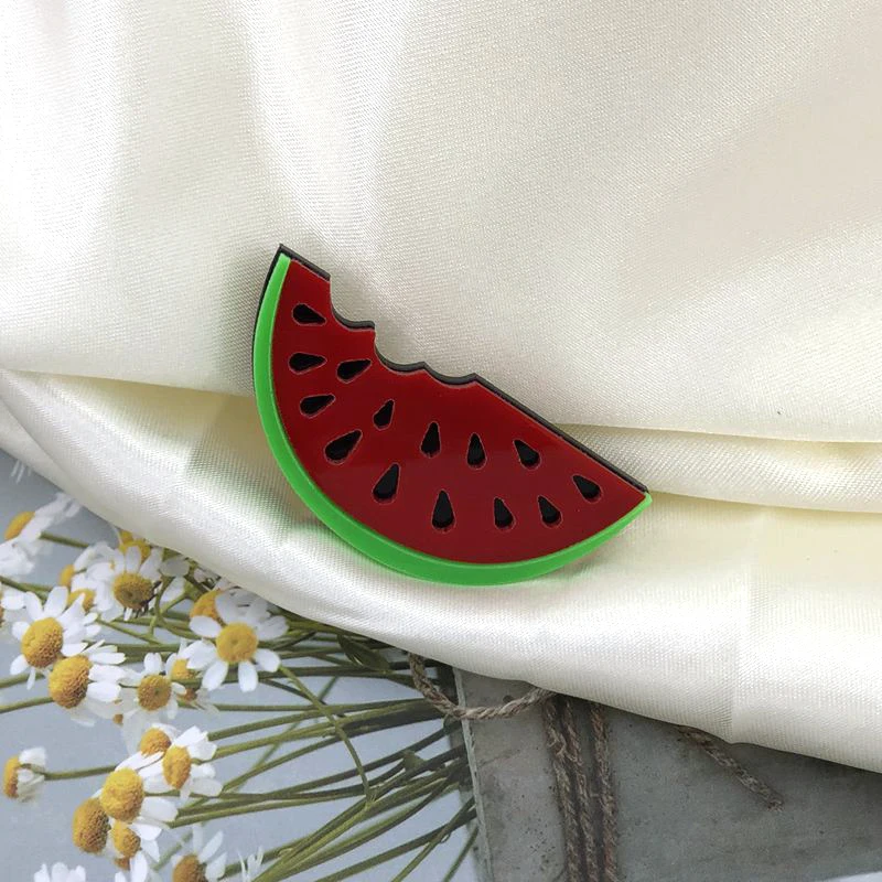 Clothes Accessories Acrylic Red Watermelon Brooches Women Fruit Pins | Украшения и аксессуары