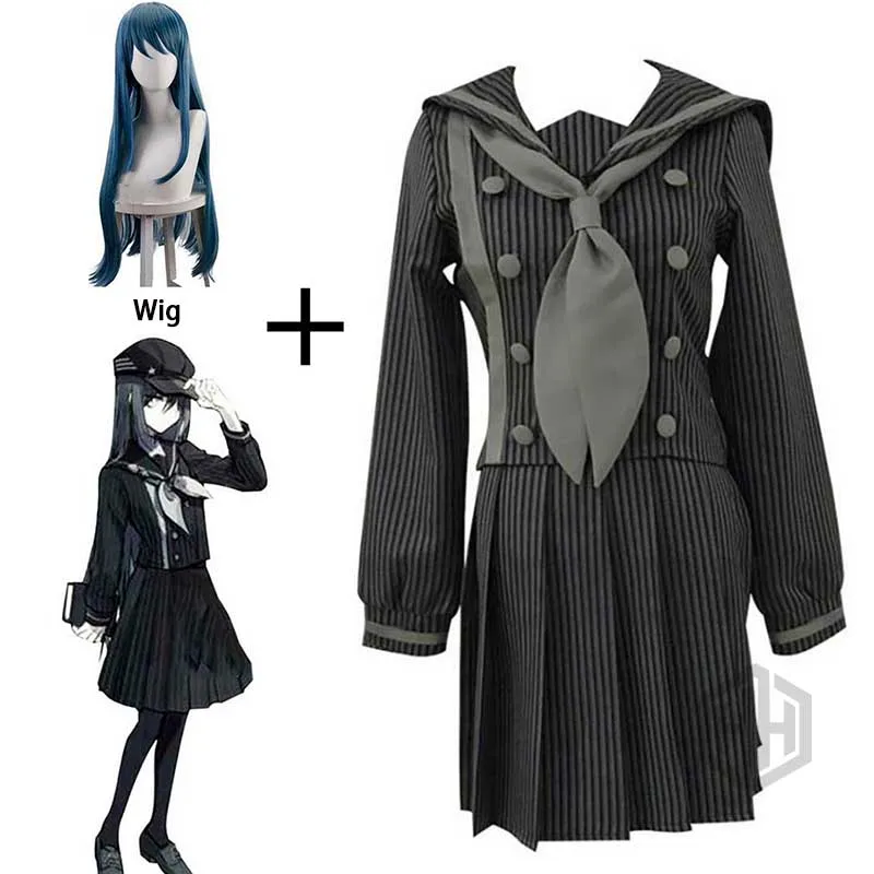 

Anime Danganronpa V3: Killing Harmony Saihara Shuichi Super Detective Female JK Uniform Sailor Dress Halloween Outift Cos Custom