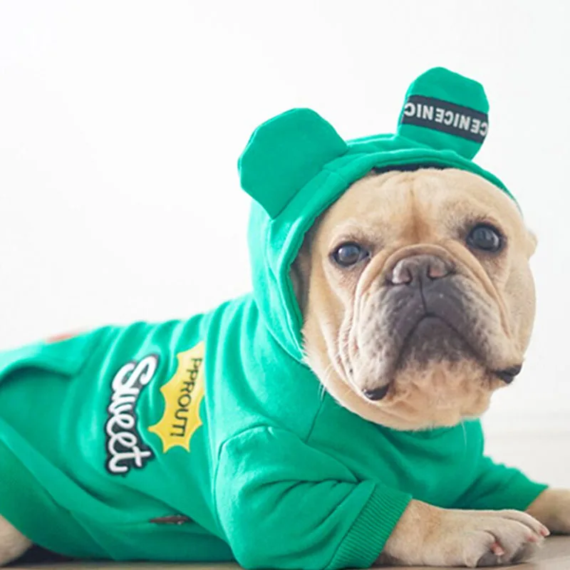 Рождественская Одежда для собак зимнее пальто французский бульдог щенков костюм