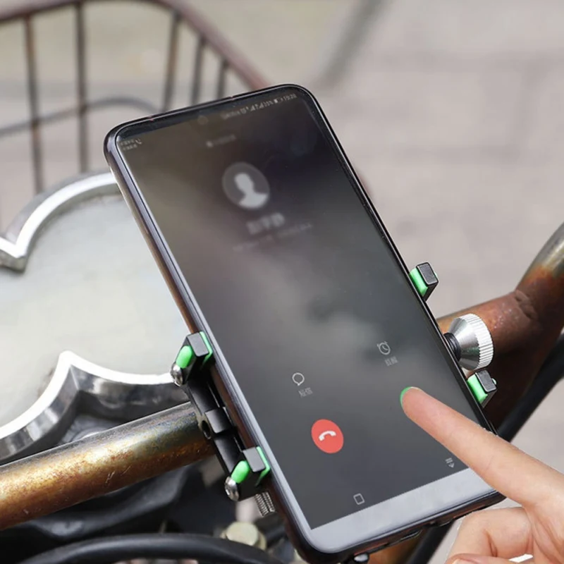

Bicycle Aluminum Alloy Phone Holder Motorcycle Handlebar Mount For 3.5-6.2" Smart Phone Motorbike Handlebar Phone Holder