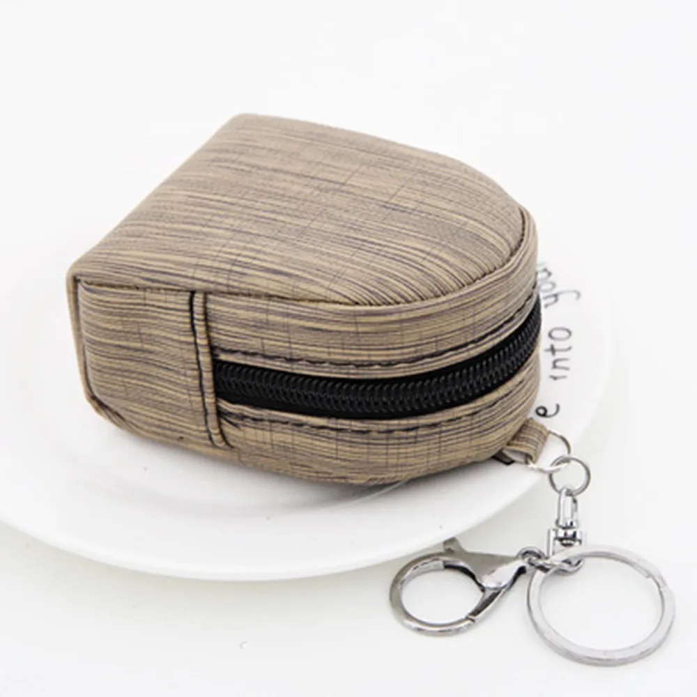 

New Creative Waterproof Zipper Solid Color Mini Bag Storage Bag Leather Coin Purse