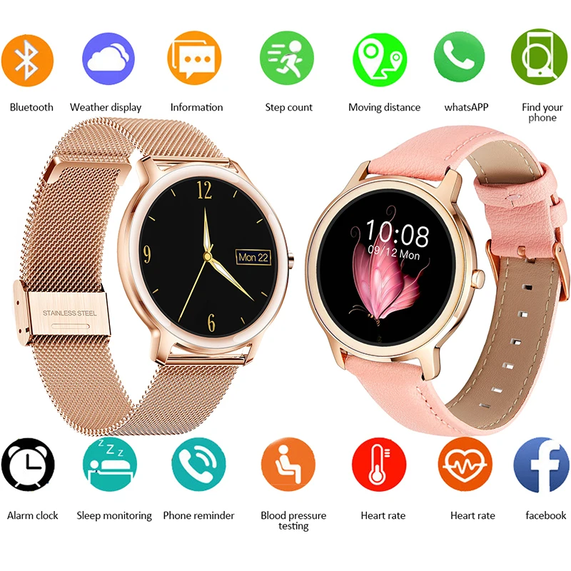 

Man Women Smart Watch Full Touch Screen Smartwatch For Girl Heart Rate Sleep Monitoring Waterproof For Android IOS Smart Phone