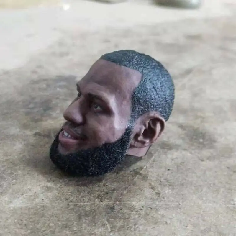 

With Real Beard 1/6 Scale LeBron James Head Sculpt King James Head Palyed Toys