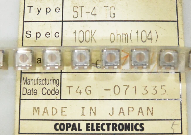 5 шт./лот COPAL cobio ST 4TG чип Триммер Потенциометр 200K оригинальные|Выключатели| |