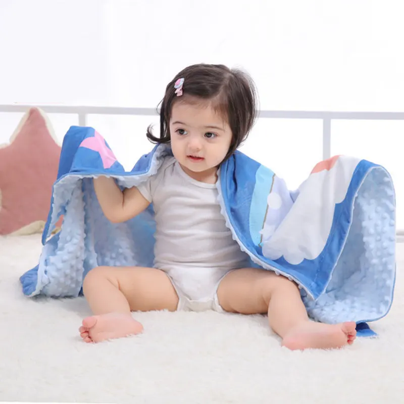 

Siyubebe Baby Blanket Infant Bebe Thicken Flannel Swaddle Envelope Stroller Cartoon Blanket Newborn Baby Bedding Blankets