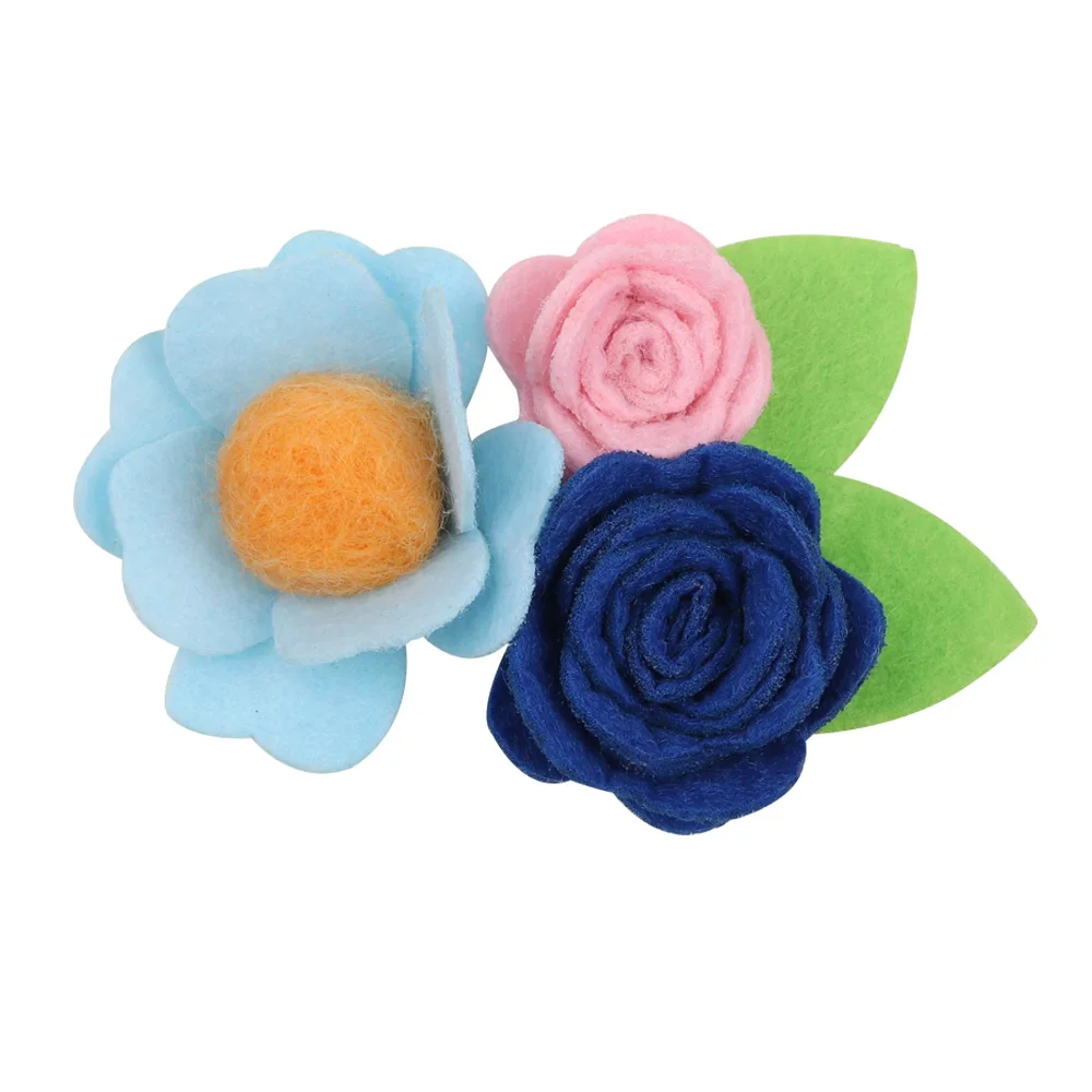 

2.5 Inch Children's Small Flower Hairpin Non-Woven Fabric Combination Autumn And Winter Girls Hair Accessories spinki do wlosow