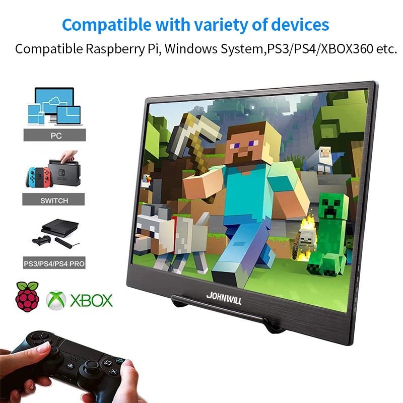 Портативный монитор 15,6 ''4K lcd hd HDMI usb type C Дисплей для ПК ноутбука телефона PS4-switch-XBOX 1080p игровой монитор ips экран