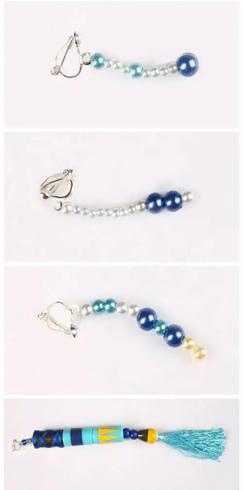 Серьги Final Fantasy Ⅹ Yuna серьги-капельки для косплея синие Акриловые Бусины подарок |