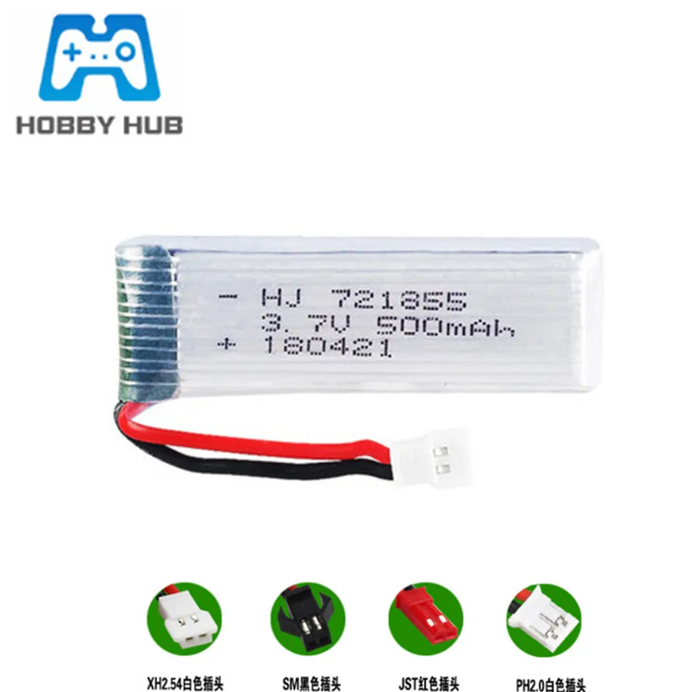 Литий-полимерный аккумулятор 3,7 в для Eachine E50S E50 T37 H37H07 RC, 3,7 в, 500 мА · ч, 721855, литиевая батарея для Wltoys V930, V977, V988 Литий-полимерный аккумулятор 3,7 в для Eachine E50S E50 T37 H37H07 RC, 3,7 в, 500 мА · ч, 721855, литиевая батарея для Wltoys V930, V977, V988