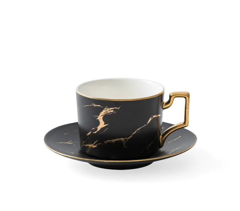 Marble (black) Скандинавский Пномпень маленький роскошный набор кофейных чашек для дома Американский капучино послеобеденный чай чашка керамическая чашка для воды кружки - Цвет: Marble (black)