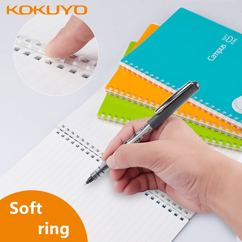 

1 pc KOKUYO WCN-CSR Campus Spiral Soft Ring Notebook Cover Diary Coil Book A5 B5 High-quality Paper Solid Color Simple Design