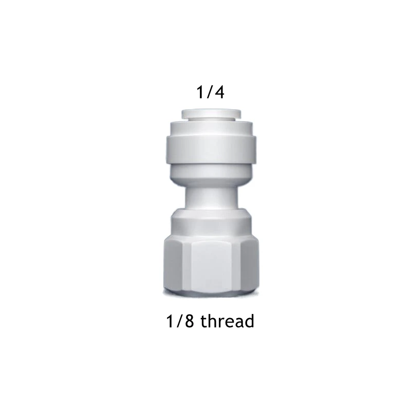 

50Pcs/Lot 1/8'' Female Thread - 1/4" Straight RO Water Fitting 6.5mm Coupling POM Hose PE Pipe Connector Water Filter Parts
