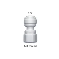 50pcslot 18 female thread 14 straight ro water fitting 6 5mm coupling pom hose pe pipe connector water filter parts