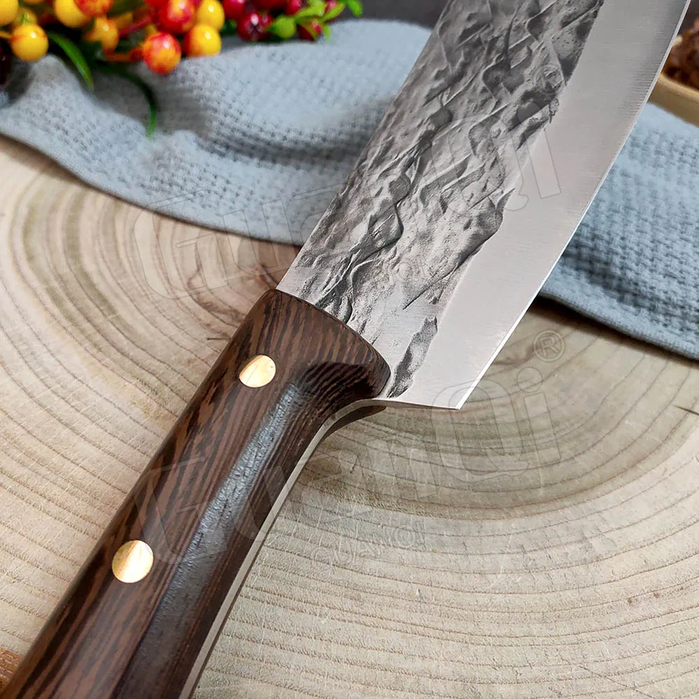 8 In Handmade Forged Kitchen Meat Cleaver Stainless Steel Chef Knife Hammer Butcher Chopping High Carbon | Дом и сад