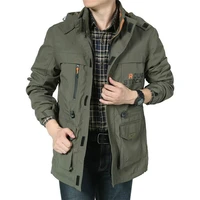 brand clothing bomber jacket men autumn winter multi pocket waterproof military tactical jacket windbreaker men coat