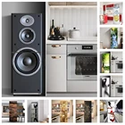 Большой динамик, самоклеящаяся посудомоечная машина, холодильник, оболочка, искусство детской двери холодильника, аксессуары для кухни