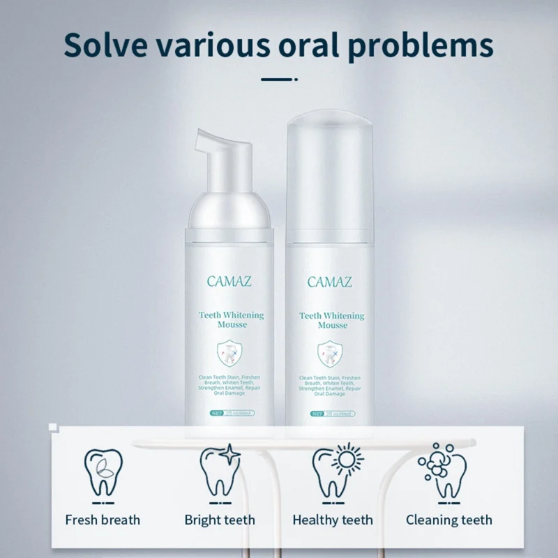 

Oral Hygiene Toothpaste Mousse Cleaning Teeth Remove Tooth Stains Whitening Teeth Foam Toothpaste 60ml