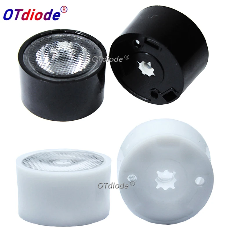 10PCS 21.6mm CREE XPE XPE2 XPG2 XPL XTE 3535 3030 LED Lens 90 Degree Cone Black White Holder For Osram Samsung High Power | Инструменты