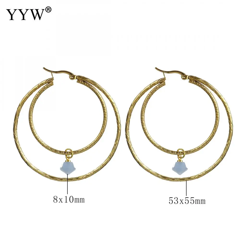 Модные женские рычаг из нержавеющей стали висячие Висячие полые круглые бусины