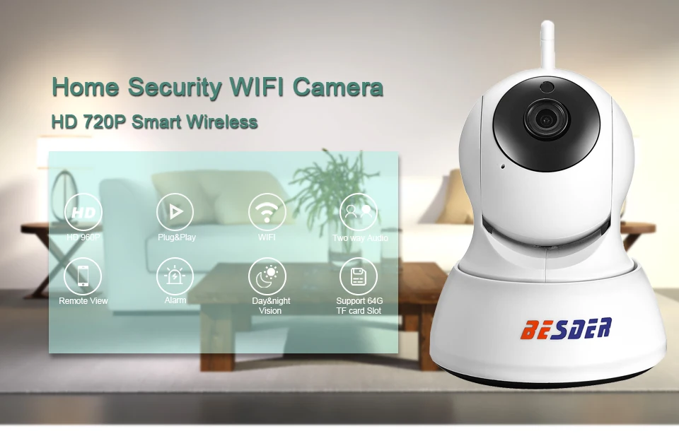 Besder 1080P 720P домашняя ip-камера безопасности двухсторонняя аудио Беспроводная мини-камера ночного видения CCTV WiFi камера Детский Монитор iCsee