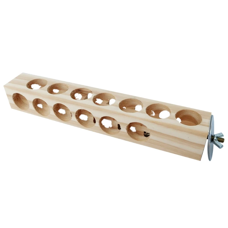 

Bird Gnawing Teeth Stick Toys Wooden Pecking Toy Parrot Grinding Toys Natural Wood Birdcage Stand for Budgie Finch Cockatiel