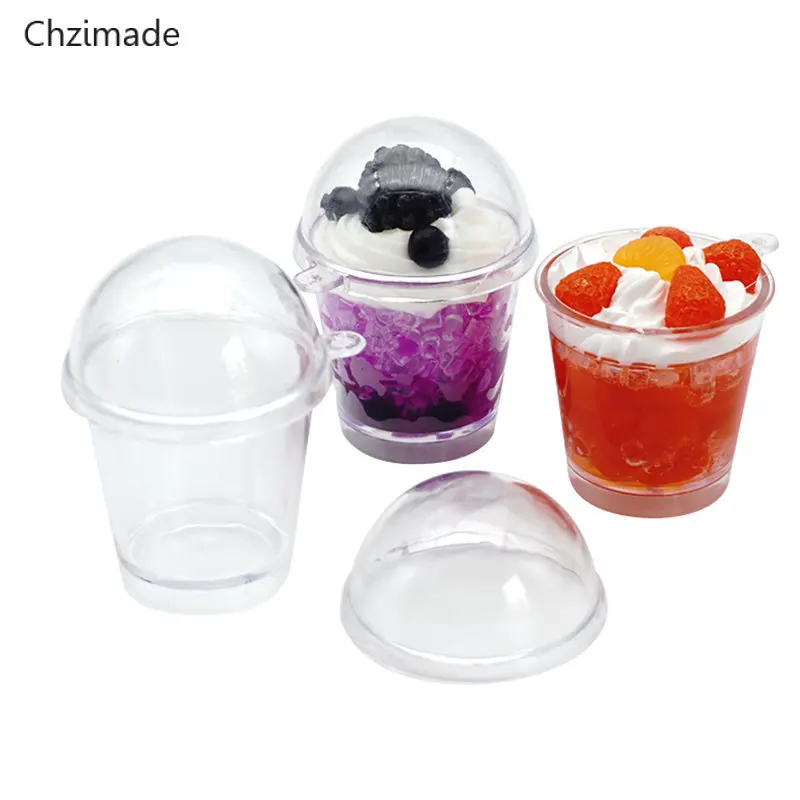 10 шт. пластиковые чашки Lychee Life для DIY миниатюрная чашка фраппучино с купольной