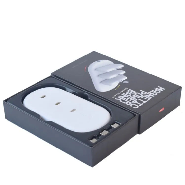 

Wireless Portable Magnetic Finger Charger Power Bank for Emergency Rechargeable 5000mah Charging Station & 3 Mini Charger