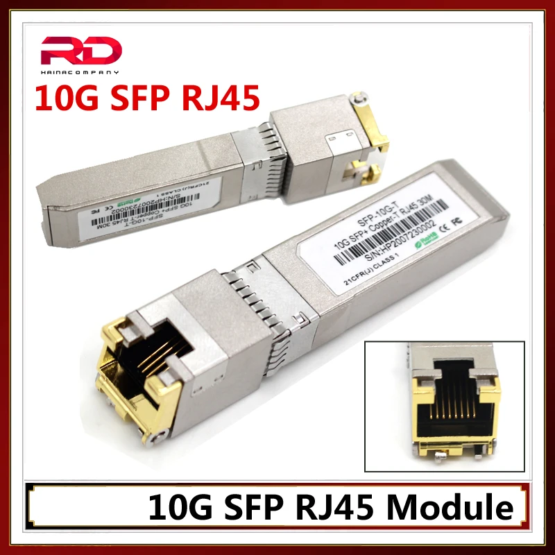Модуль SFP 10G медный медиа конвертер RJ45 модуль стеклянного стекловолокна для