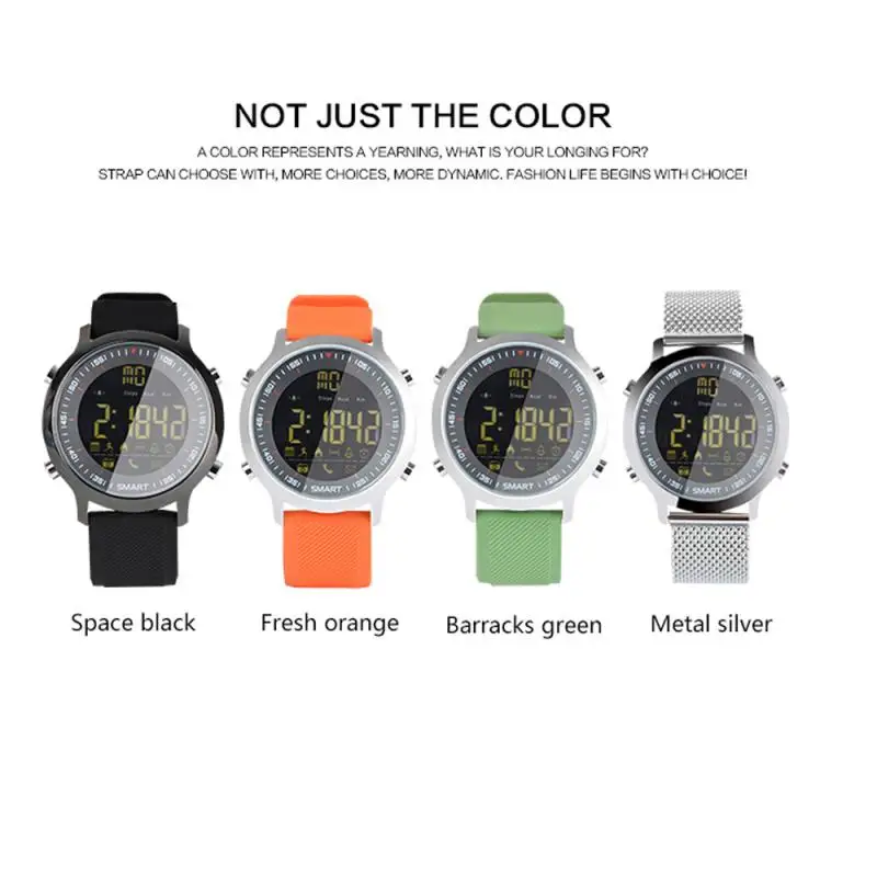 

EX18 Color Screen Smart Watch For Men Women IP68 Waterproof Long Standby Passometer Swimming Smartwatch For Cellphone
