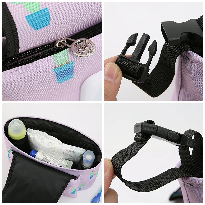 

He Cattle Baby Stroller Diaper Bag Universal Baby Carriage Bag Wipes Cover Design Hanging Storage Bag