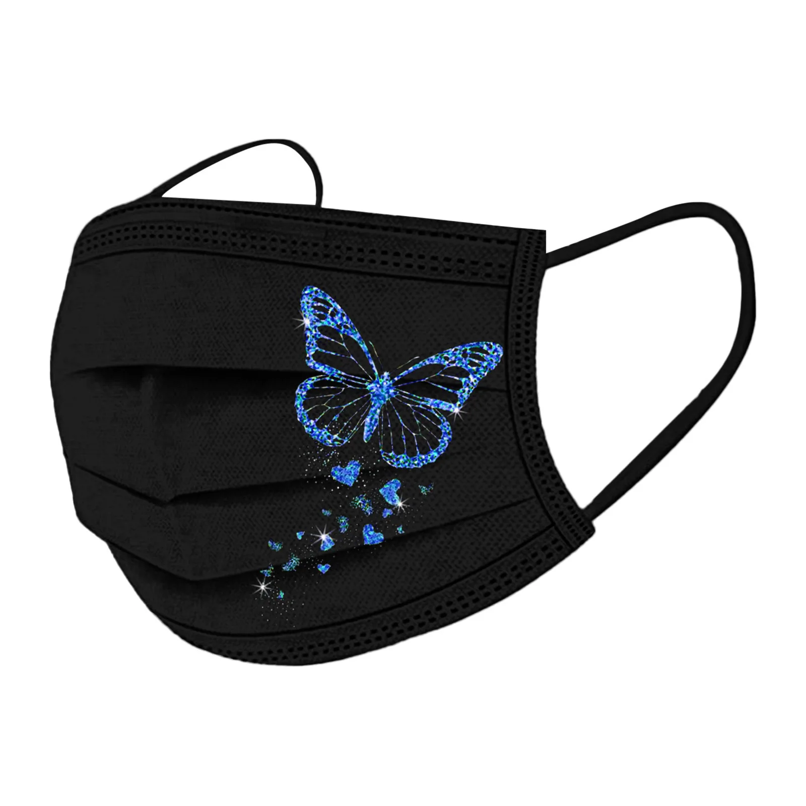 Маска одноразовая с принтом бабочки для взрослых защитная лица На Рот 10/50 шт. |